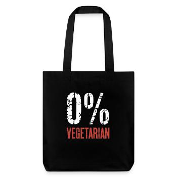 0% Vegetarian 9 - Stanley/Stella recycelter Heavyweight Stoffbeutel - Schwarz - Vorne