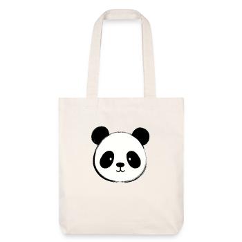 Süßer Panda - Stanley/Stella recycelter Heavyweight Stoffbeutel - Naturweiß - Vorne