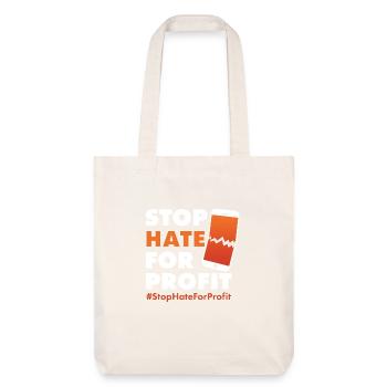 Stop à la haine pour le profit - Tote bag épais recyclé Stanley/Stella - blanc cassé - Devant