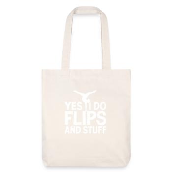 Ja, ich mache Flips und so! - Tote bag épais recyclé Stanley/Stella - blanc cassé - Devant