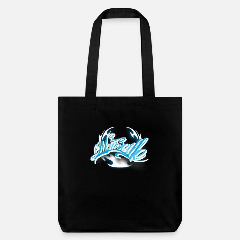 Marseille Tattoo - Stanley/Stella recycelter Heavyweight Stoffbeutel - Schwarz