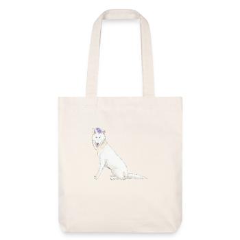Schwiss shehperd blanc avec fleur - Tote bag épais recyclé Stanley/Stella - blanc cassé - Devant