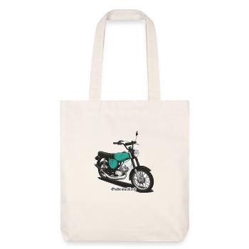 S51 (turquoise) // Illustration - Tote bag épais recyclé Stanley/Stella - blanc cassé - Devant
