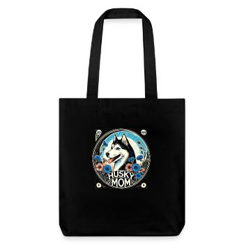 Husky Mom Vintage Style Dog Lover Design - Tote bag épais recyclé Stanley/Stella - noir - Devant