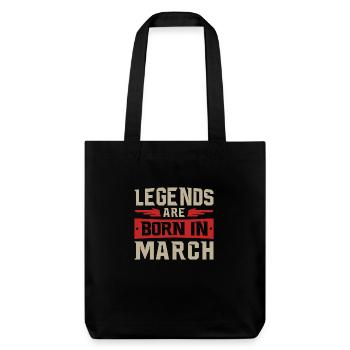 LÉGENDES SONT NÉS EN MARS - Tote bag épais recyclé Stanley/Stella - noir - Devant