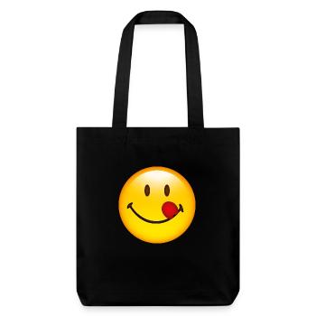 Smiley Taste - Stanley/Stella Heavyweight Recycled Tote Bag - black - Front