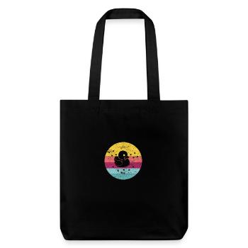 Canard de bain En caoutchouc Canard Rétro - Tote bag épais recyclé Stanley/Stella - noir - Devant