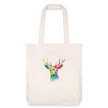 Gazou le cerf à lunettes - Tote bag épais recyclé Stanley/Stella - blanc cassé - Devant