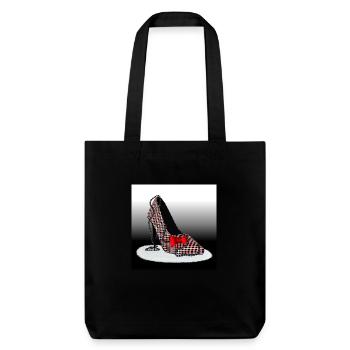 Talons hauts – Motif à carreaux écossais - Tote bag épais recyclé Stanley/Stella - noir - Devant