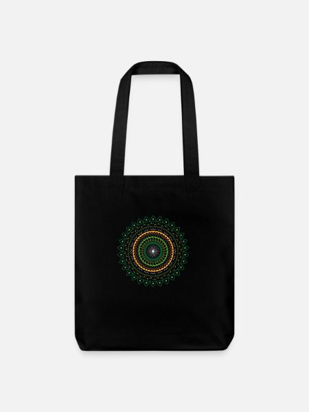 Mandala - Stanley/Stella recycelter Heavyweight Stoffbeutel - Schwarz