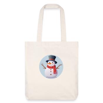 Bonhomme de neige - Tote bag épais recyclé Stanley/Stella - blanc cassé - Devant