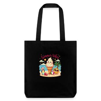 AMBIANCE ESTIVALE - Tote bag épais recyclé Stanley/Stella - noir - Devant