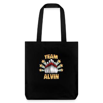 Bowling Alvin - Stanley/Stella recycelter Heavyweight Stoffbeutel - Schwarz - Vorne