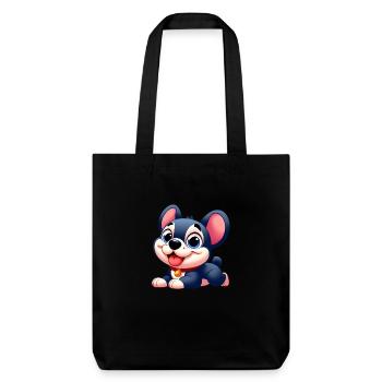 French Bulldog 7 - Stanley/Stella Heavyweight Recycled Tote Bag - black - Front