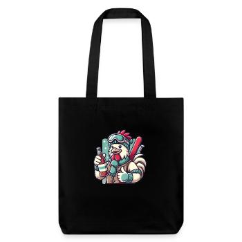 Ski Party Coq Pouces Vers le Haut Design - Tote bag épais recyclé Stanley/Stella - noir - Devant