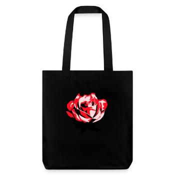 Jolie belle fleur de rose feuille roses romantique - Tote bag épais recyclé Stanley/Stella - noir - Devant
