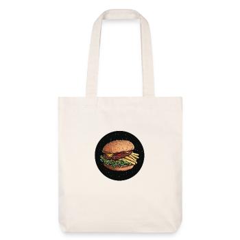 Burger with fries – taste on the hand - Stanley/Stella Heavyweight Recycled Tote Bag - natural white - Front