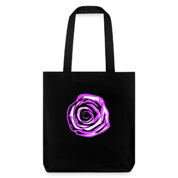 Jolie belle fleur de rose feuille roses romantique - Tote bag épais recyclé Stanley/Stella - noir - Devant
