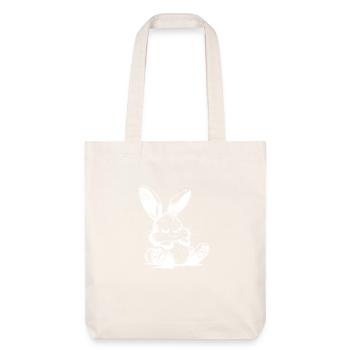 Petit lapin endormi avec de grandes oreilles - Tote bag épais recyclé Stanley/Stella - blanc cassé - Devant