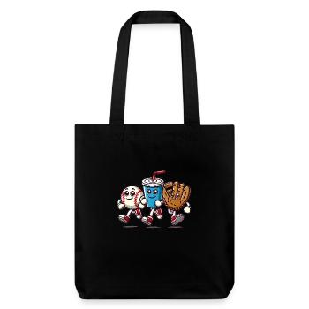 Personnages de dessins animés de baseball amusants - Tote bag épais recyclé Stanley/Stella - noir - Devant