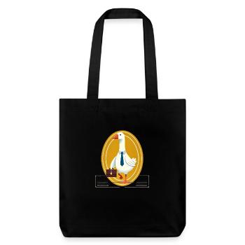 Serious Goose in Suit with Briefcase - Stanley/Stella Heavyweight Recycled Tote Bag - black - Front