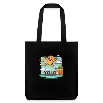 Design "Leap of Joy" YOLO - Stanley/Stella Heavyweight Recycled Tote Bag - black - Front