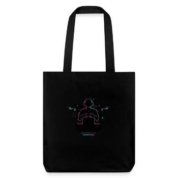 Level Up Your Life – Gamer-Silhouette - Stanley/Stella recycelter Heavyweight Stoffbeutel - Schwarz - Vorne