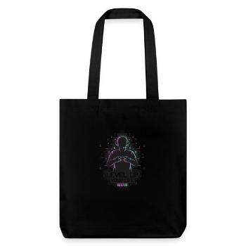 Level Up Your Life – Gamer-Silhouette - Stanley/Stella recycelter Heavyweight Stoffbeutel - Schwarz - Vorne