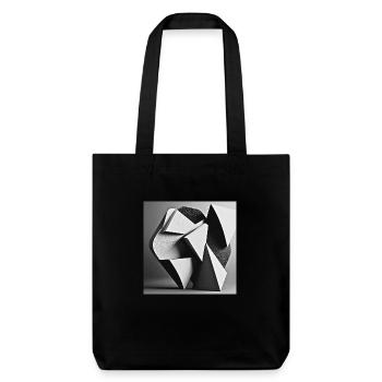 Abstract Elegance - Stanley/Stella recycelter Heavyweight Stoffbeutel - Schwarz - Vorne