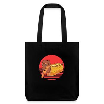Collation hot-dog - Tote bag épais recyclé Stanley/Stella - noir - Devant