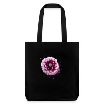 Blume Beauty - Stanley/Stella recycelter Heavyweight Stoffbeutel - Schwarz - Vorne