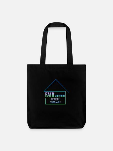 FairmieterIn gesucht - Stanley/Stella recycelter Heavyweight Stoffbeutel - Schwarz