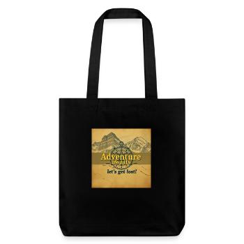 L’aventure vous attend Vintage Map Travel Explorer - Tote bag épais recyclé Stanley/Stella - noir - Devant