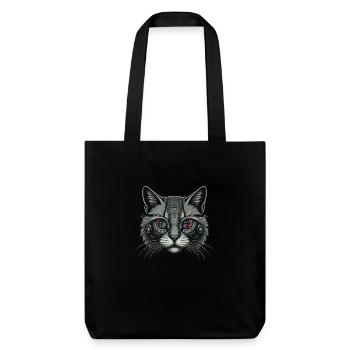 Cat Robot - Stanley/Stella Heavyweight Recycled Tote Bag - black - Front