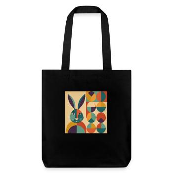 Lapin de Pâques n° 08 - Tote bag épais recyclé Stanley/Stella - noir - Devant