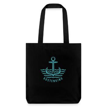 Meer Geht Immer Anker Nordsee Spruch Geschenk See - Stanley/Stella recycelter Heavyweight Stoffbeutel - Schwarz - Vorne