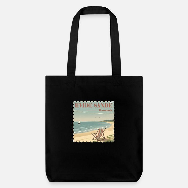 Hvide Sande, Denmark - Stanley/Stella Heavyweight Recycled Tote Bag - black