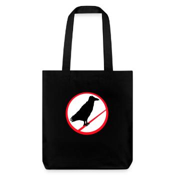 Corbeau assis interdit Rod Corde signe Note - Tote bag épais recyclé Stanley/Stella - noir - Devant
