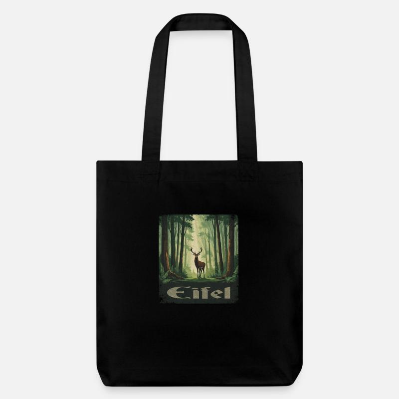 Eifel au cerf - Tote bag épais recyclé Stanley/Stella - noir