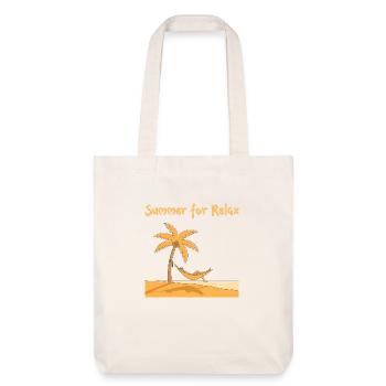 "Palmier zen – Design minimaliste de paix intérieu - Tote bag épais recyclé Stanley/Stella - blanc cassé - Devant