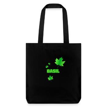Fortwirt Basil - Stanley/Stella recycelter Heavyweight Stoffbeutel - Schwarz - Vorne