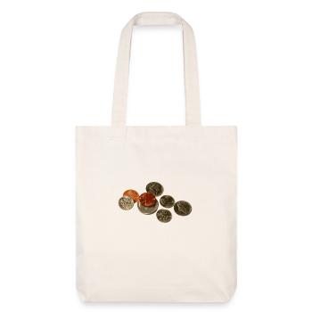 coins - Stanley/Stella Heavyweight Recycled Tote Bag - natural white - Front
