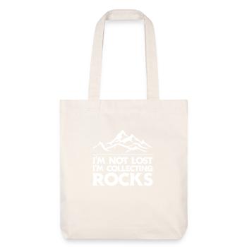 Pas perdu – seulement à la chasse aux pierres - Tote bag épais recyclé Stanley/Stella - blanc cassé - Devant