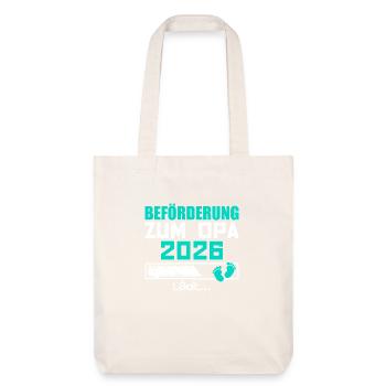 Beförderung zum Opa 2026 - Stanley/Stella recycelter Heavyweight Stoffbeutel - Naturweiß - Vorne