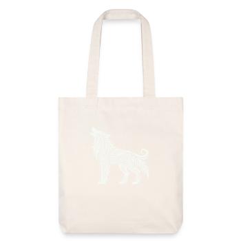 Loup Tribal Animal - Tote bag épais recyclé Stanley/Stella - blanc cassé - Devant