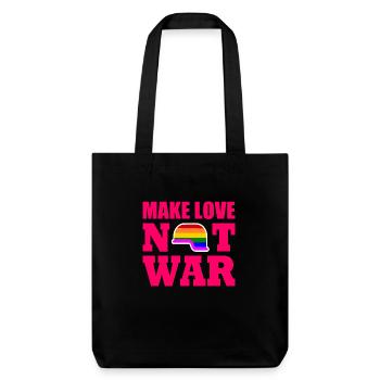 Make love not war - Tote bag épais recyclé Stanley/Stella - noir - Devant