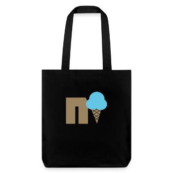 joli bleu - Tote bag épais recyclé Stanley/Stella - noir - Devant