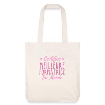 Certifiée meilleure formatrice du monde - Tote bag épais recyclé Stanley/Stella - blanc cassé - Devant
