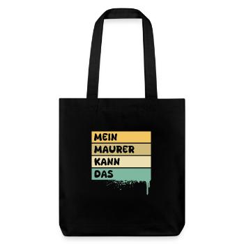 Occupation: Bricklayer - Stanley/Stella Heavyweight Recycled Tote Bag - black - Front