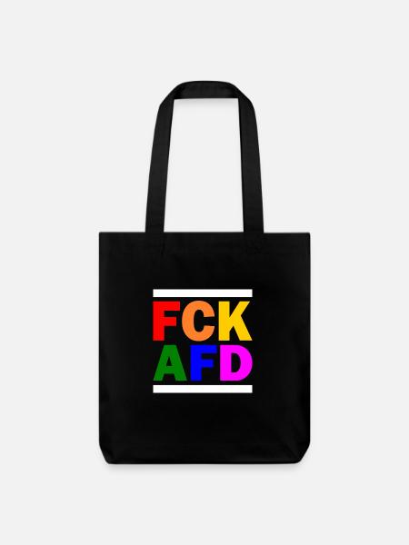 Fck afd - Stanley/Stella recycelter Heavyweight Stoffbeutel - Schwarz
